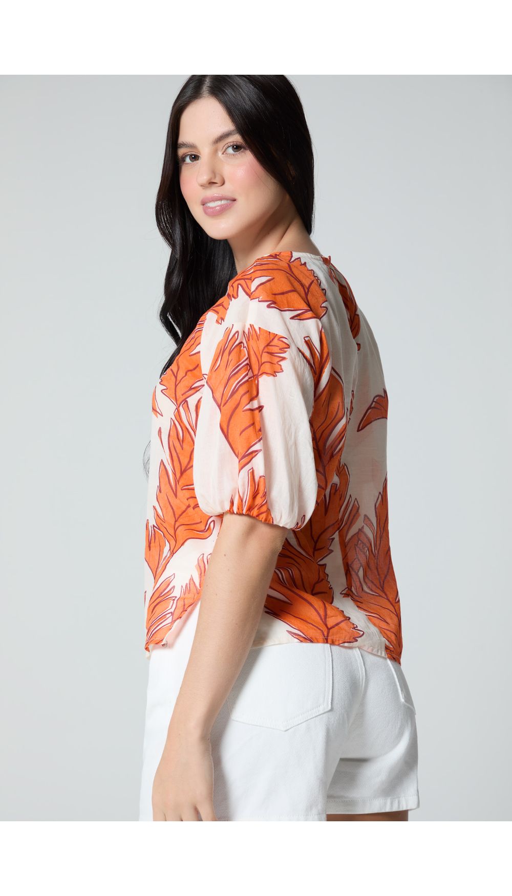Blusa manga globo para mujer