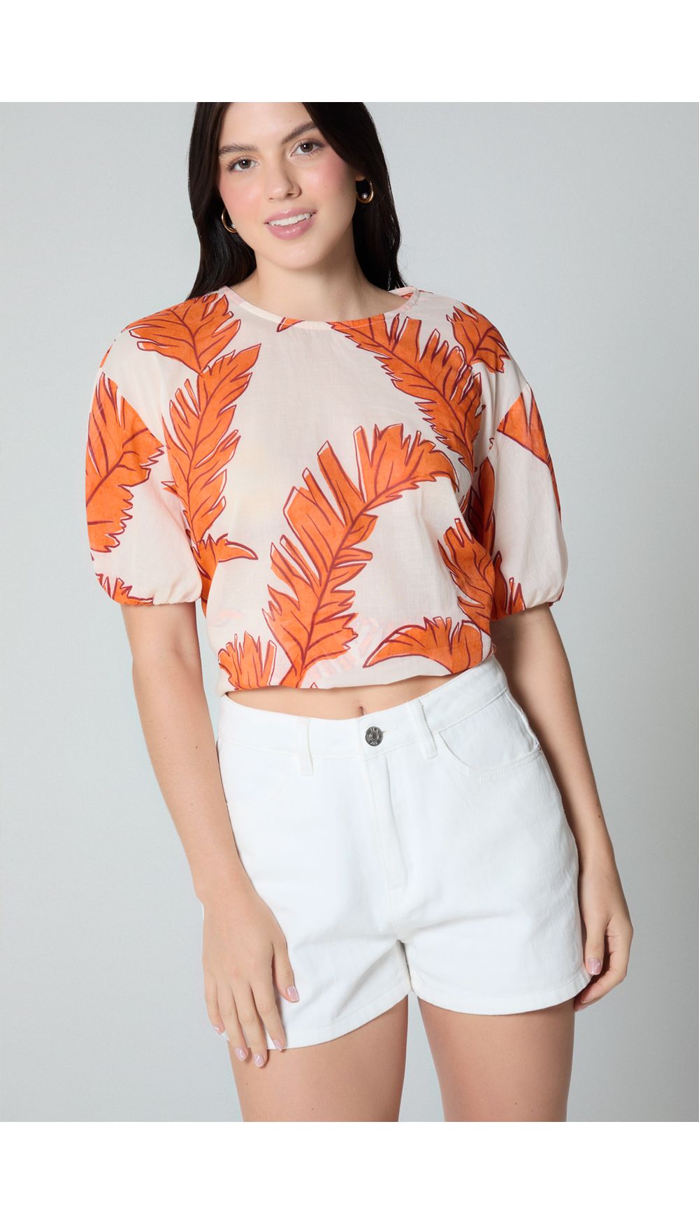 Blusa manga globo para mujer
