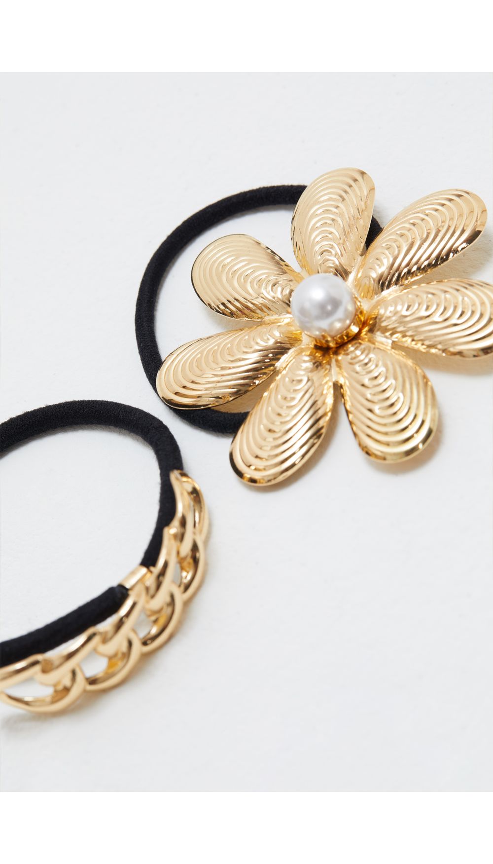 Set de accesorios para el pelo en forma de flor y cadena