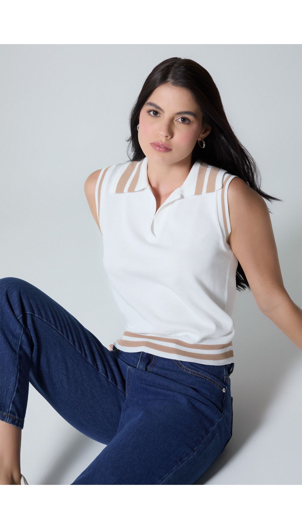 Chaleco tejido para mujer