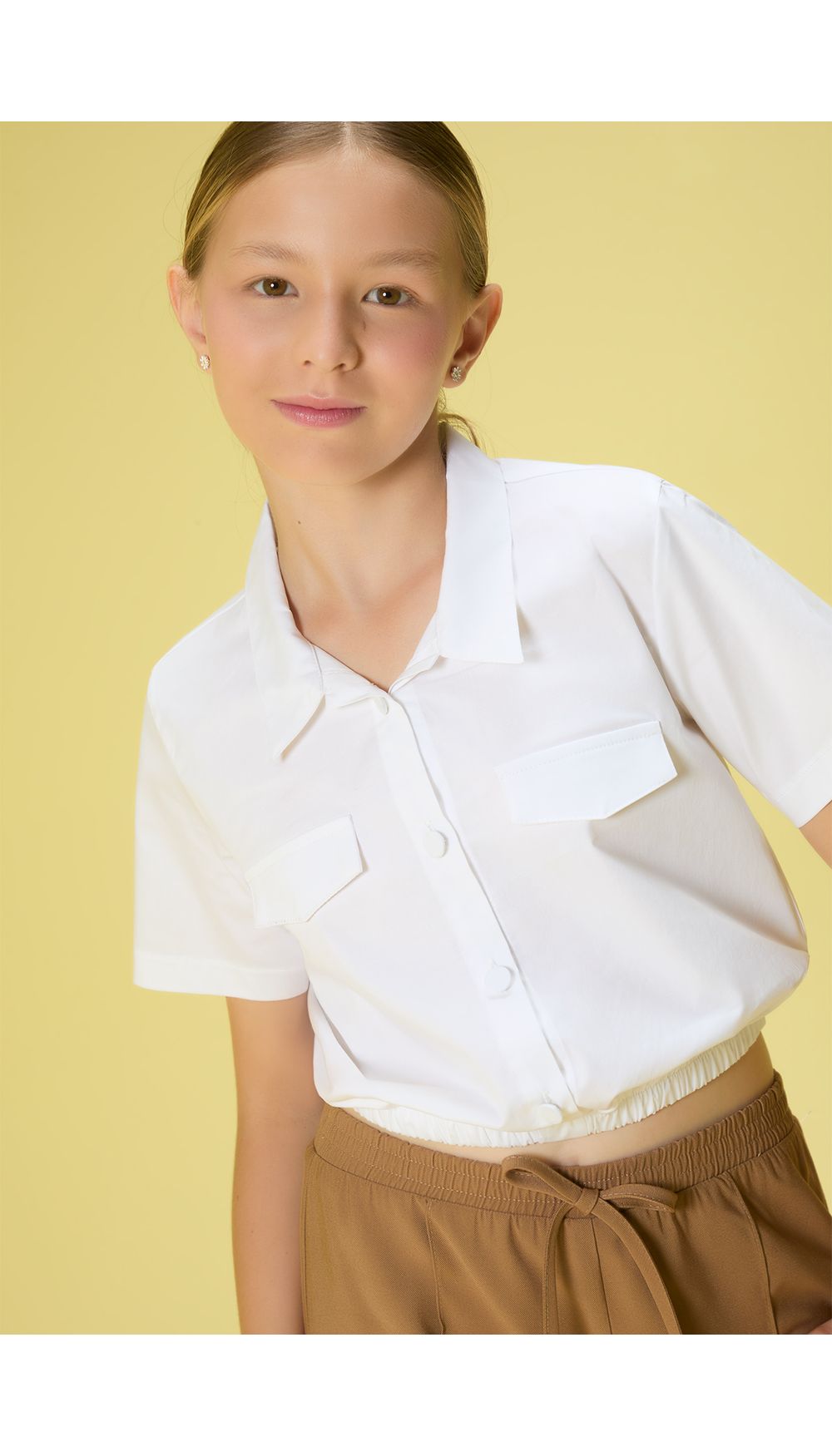 Blusa para niña manga corta