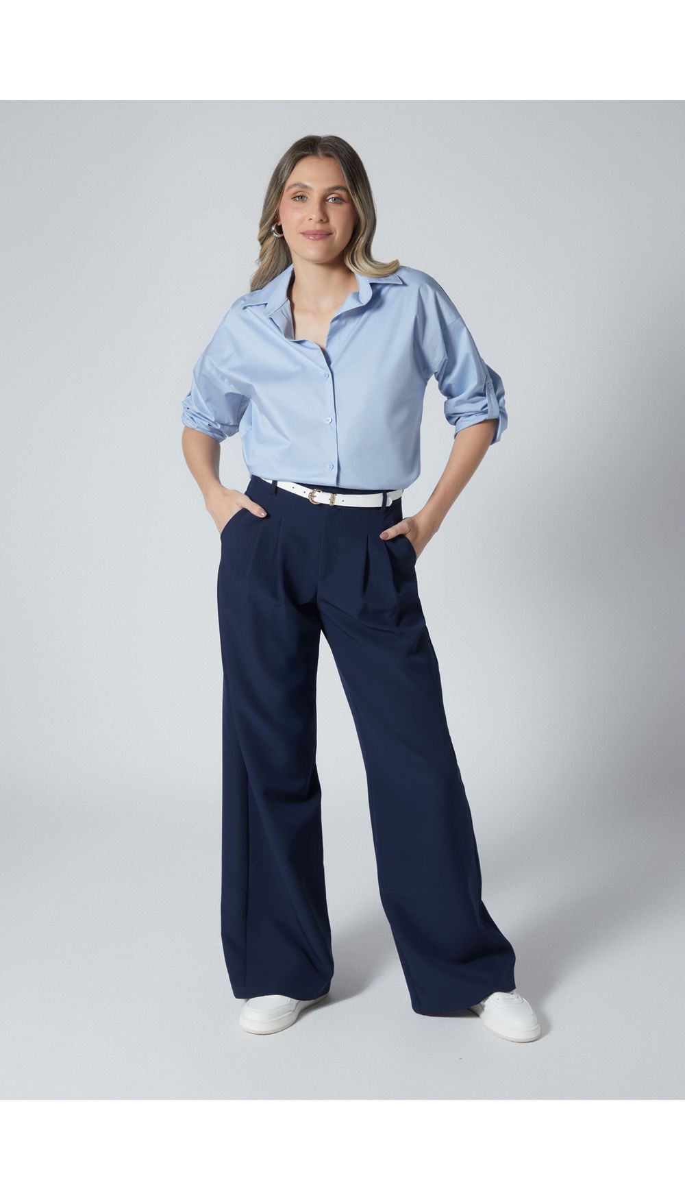Bluson camisero manga tres cuartos para mujer