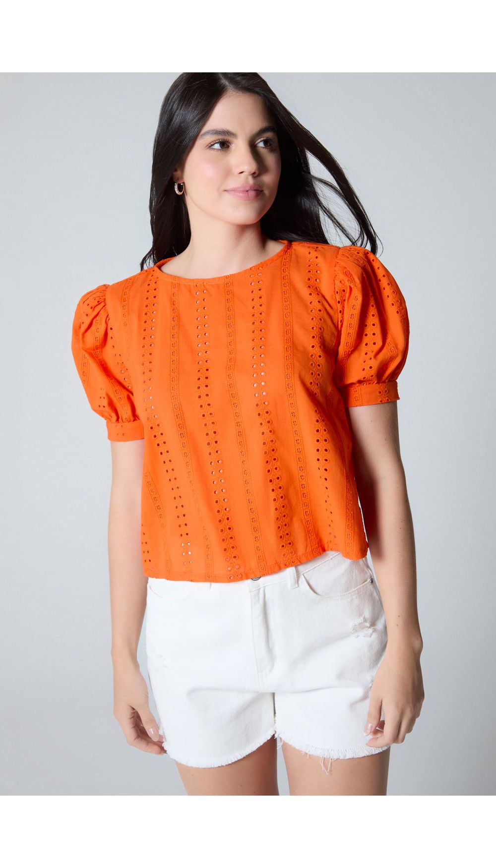 Blusa manga corta para mujer