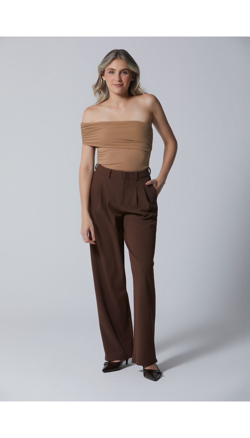 Pantalon tiro alto para mujer