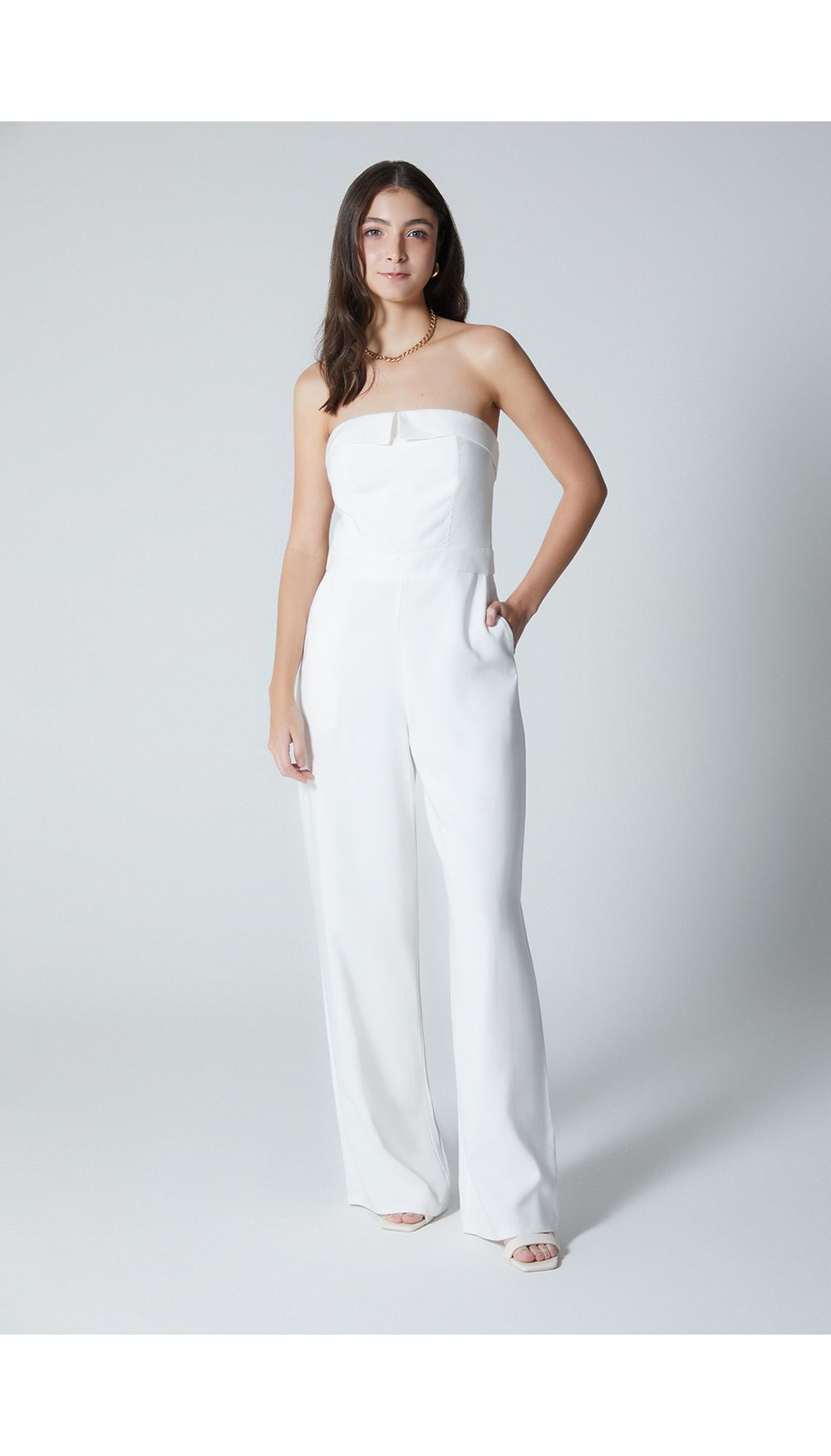 Enterizo pantalon para mujer strapless