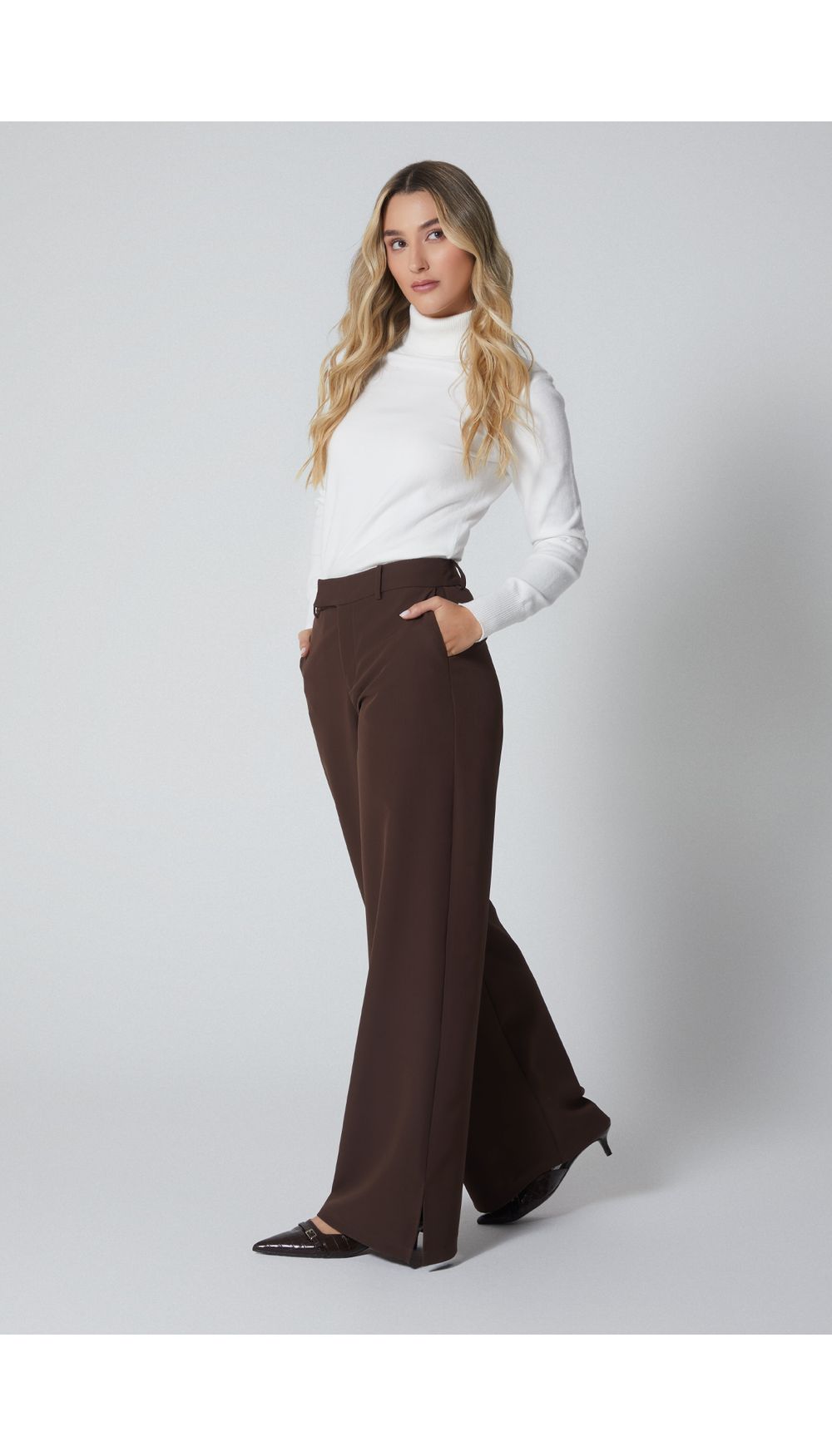 Pantalon tiro alto para mujer