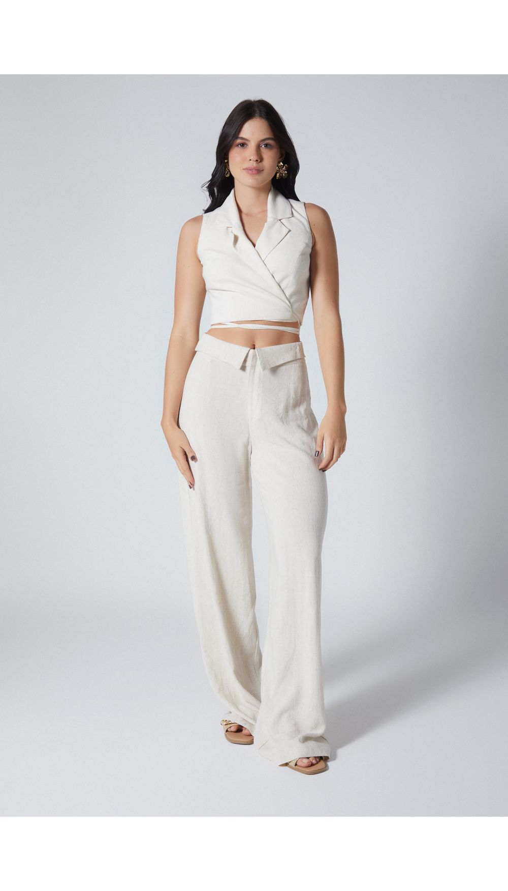Chaleco crop para mujer