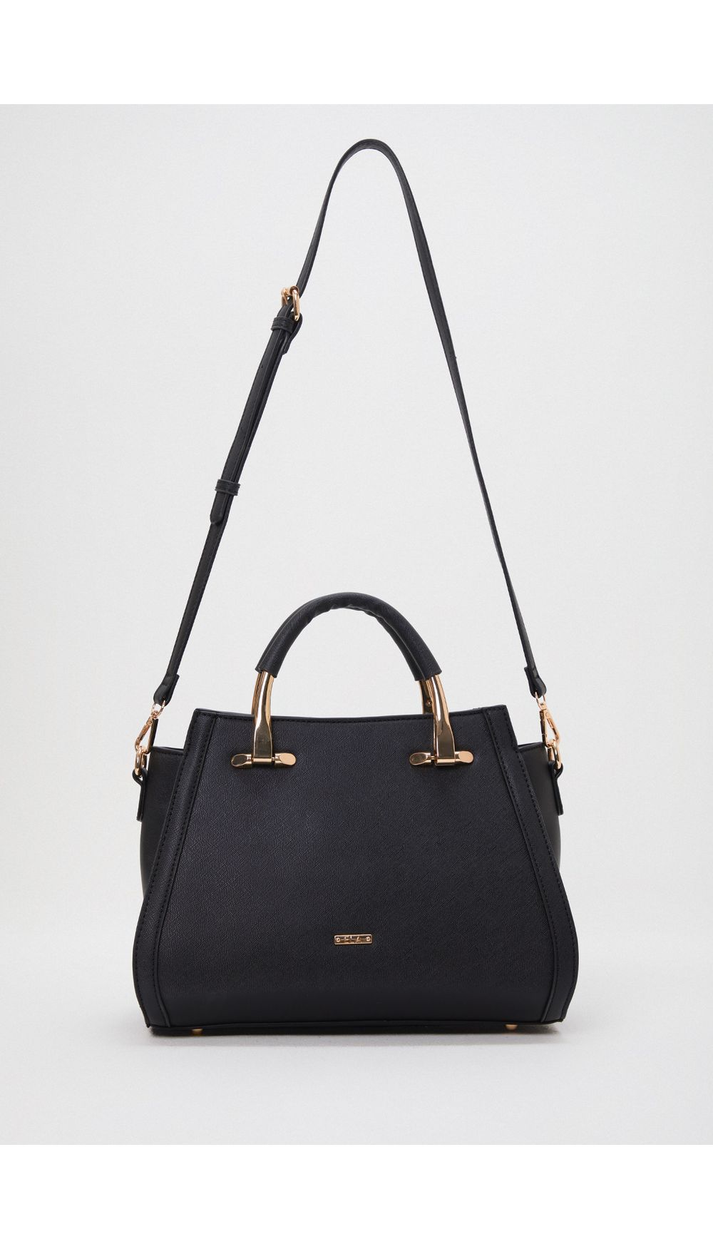 Bolso de mano asas combinadas y bolsillo en frontal