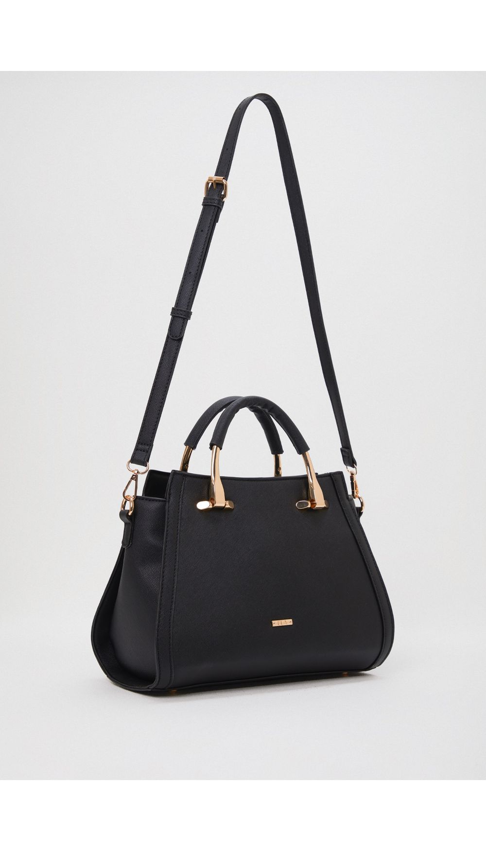 Bolso de mano asas combinadas y bolsillo en frontal