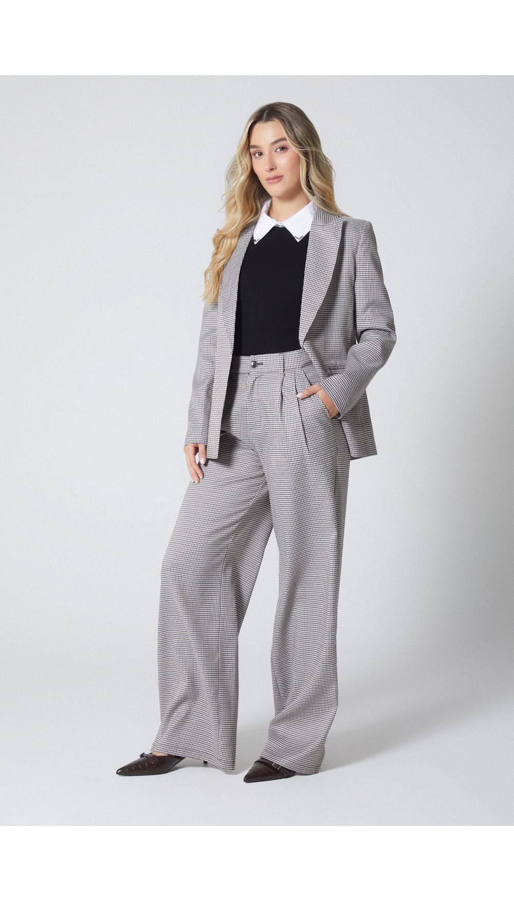 Blazer manga larga oversize para mujer
