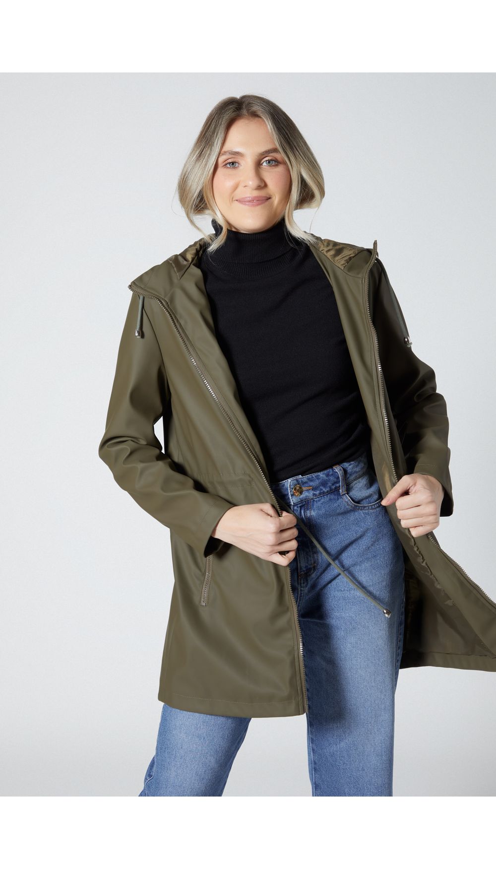 Gaban tipo parka para mujer
