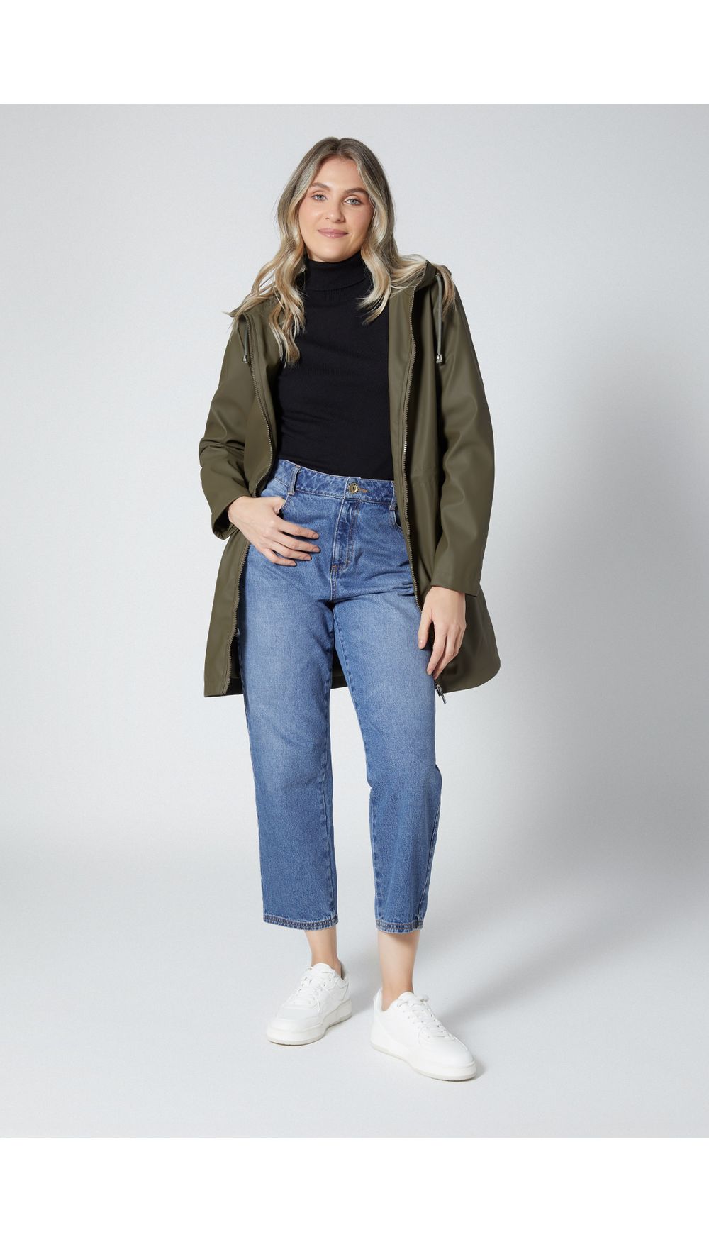 Gaban tipo parka para mujer