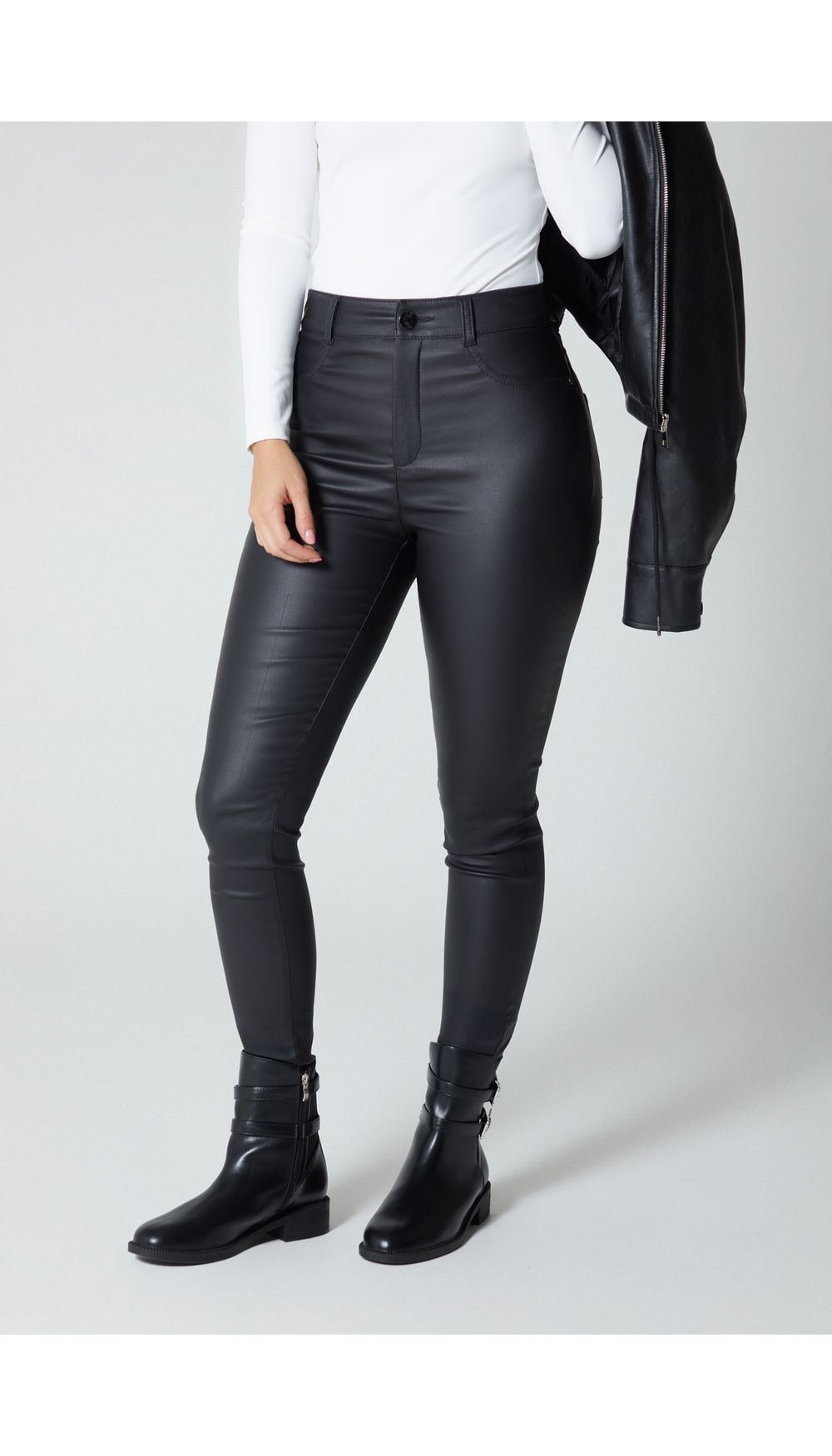 Jean para mujer tiro alto skinny