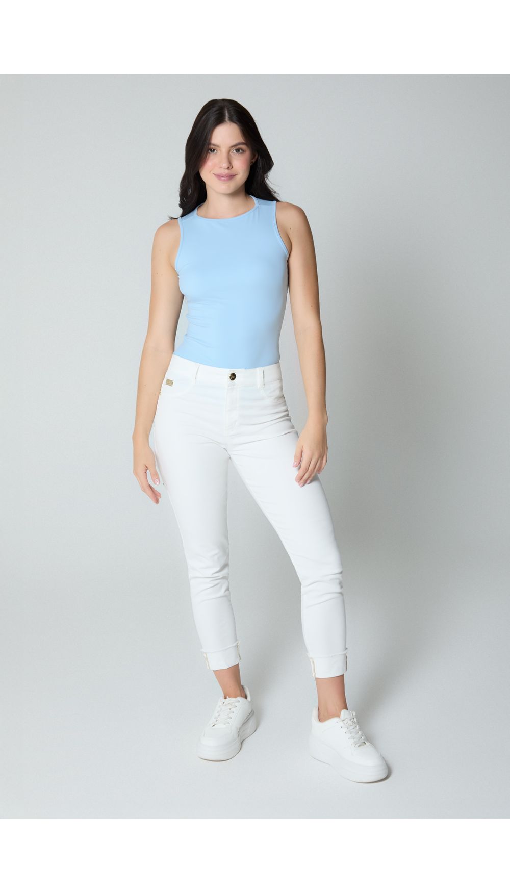 Jean para mujer tiro medio skinny