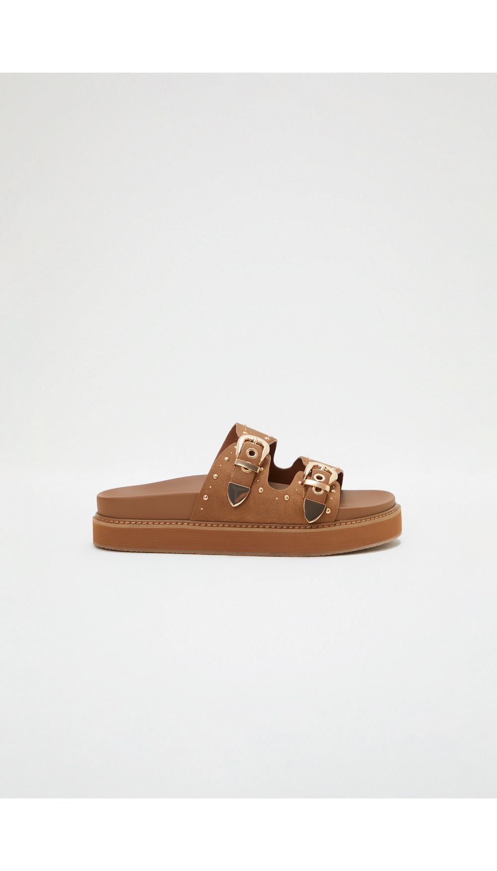 Sandalia chunky con hebillas en capellada