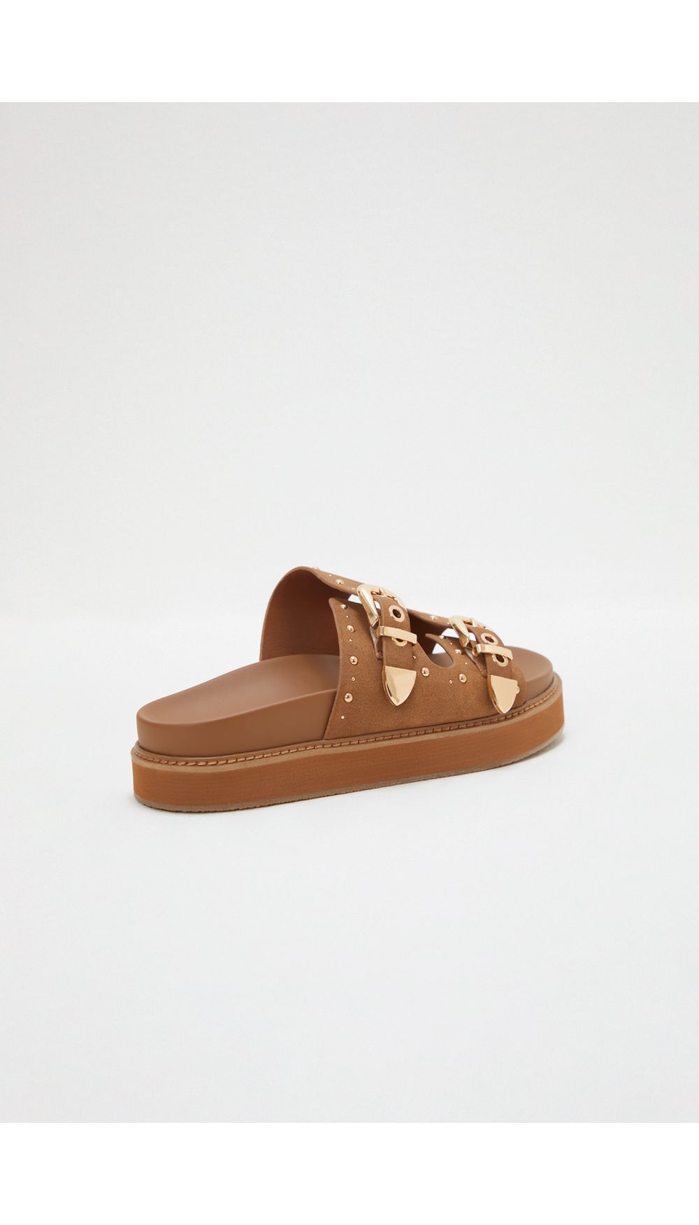 Sandalia chunky con hebillas en capellada