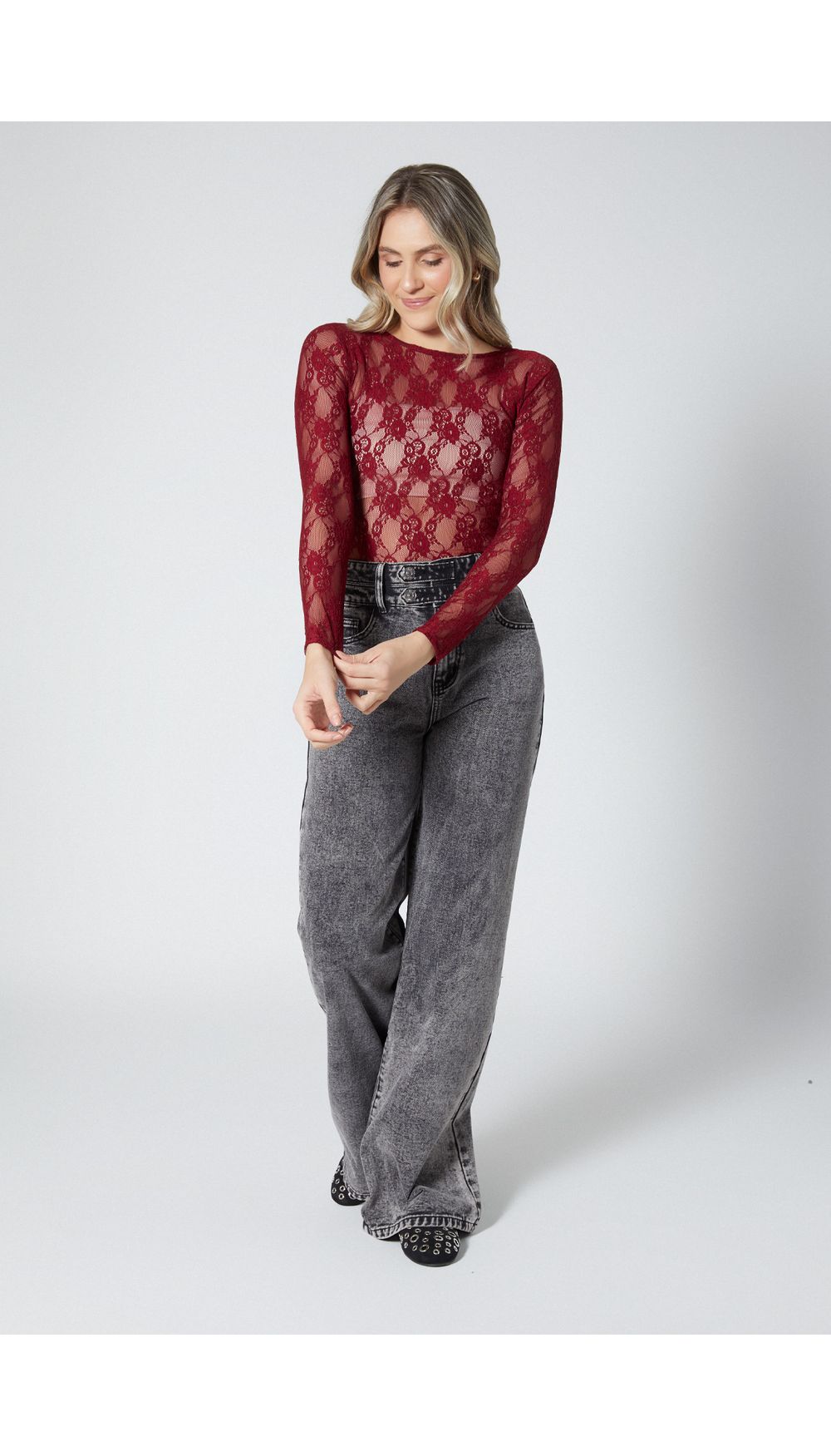 Blusa manga larga para mujer