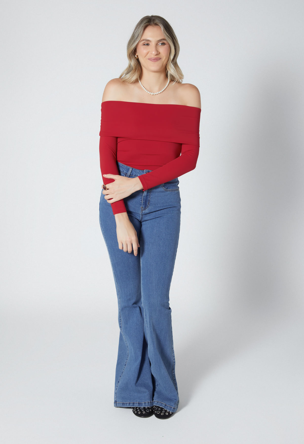 Jean basico para mujer campana 08 azulindigomedio - Imagen principal