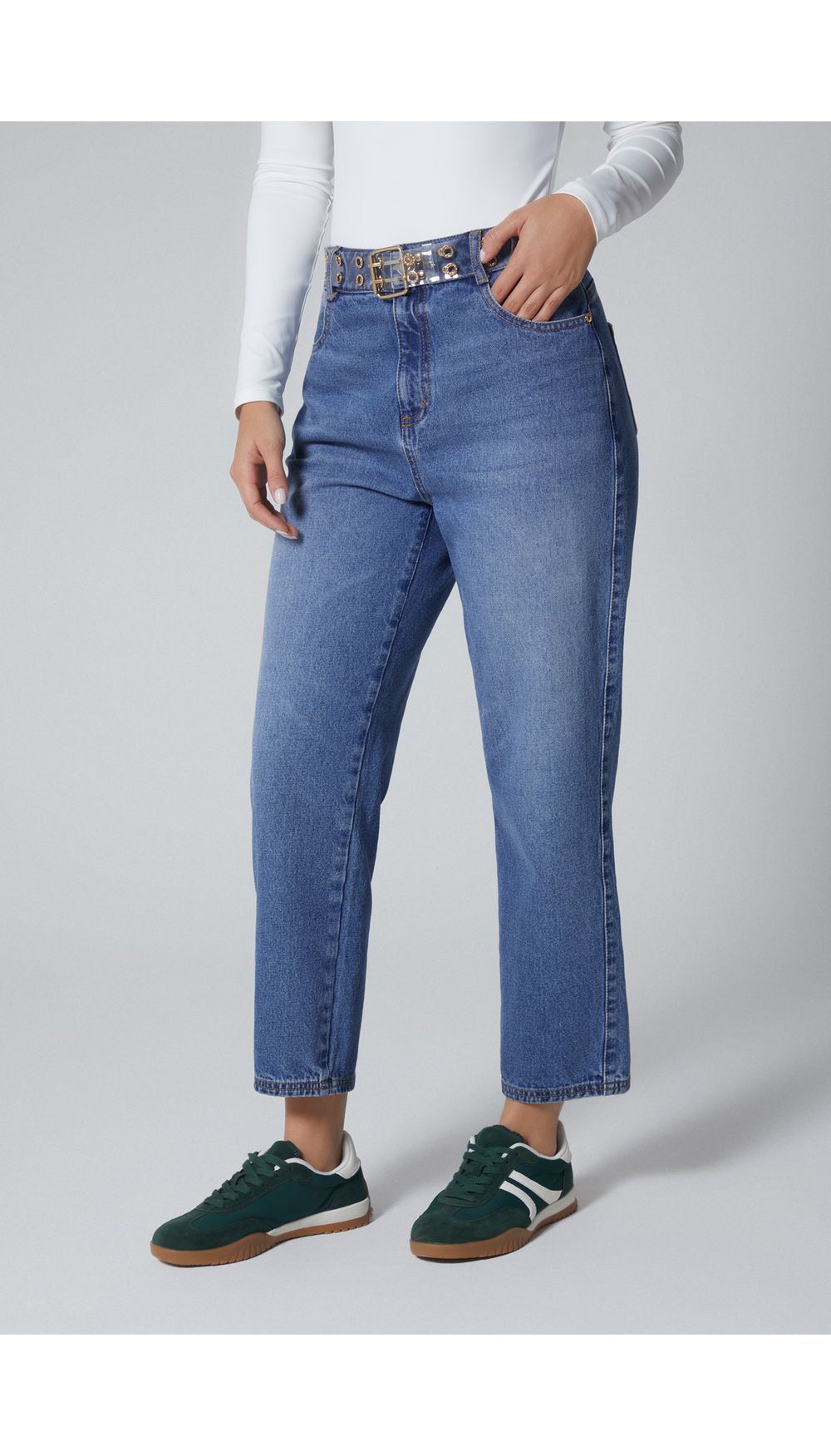 Jean para mujer  tiro medio   boyfriend