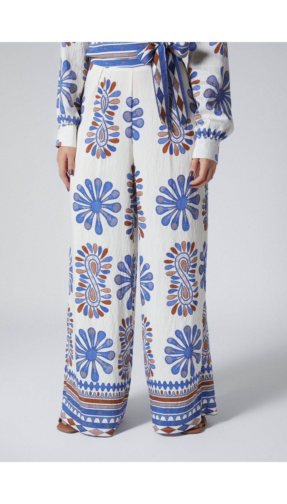 Pantalon palazzo tiro alto para mujer