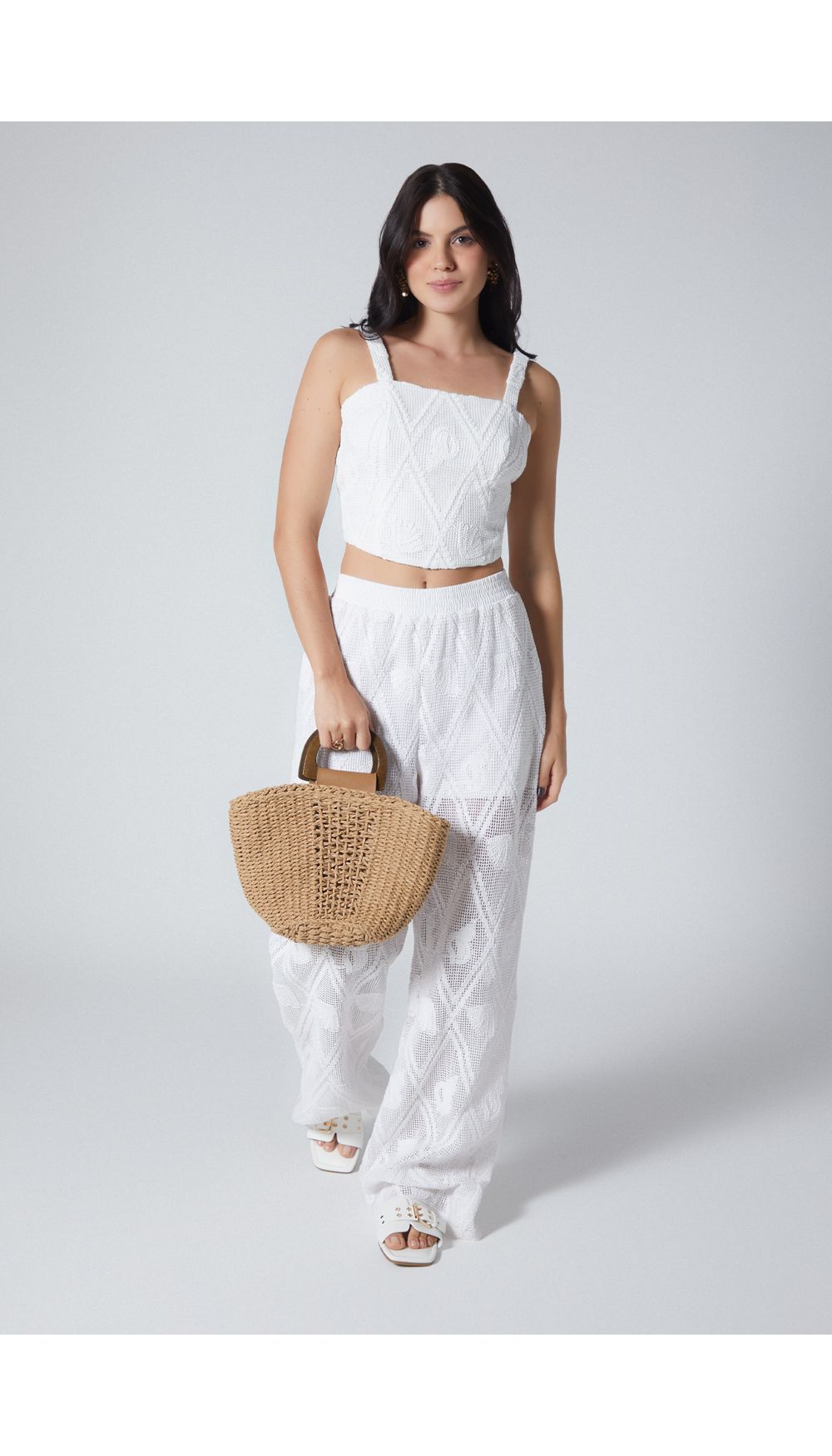 Blusa de tiras largo crop
