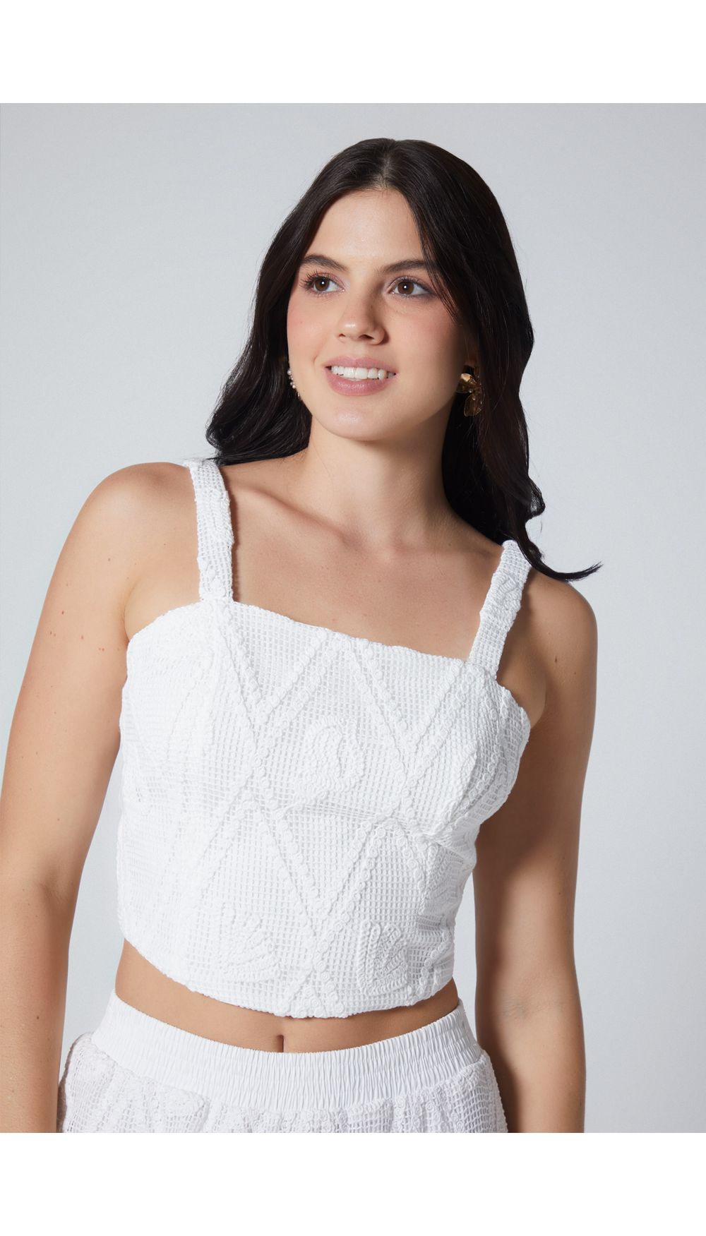 Blusa de tiras largo crop
