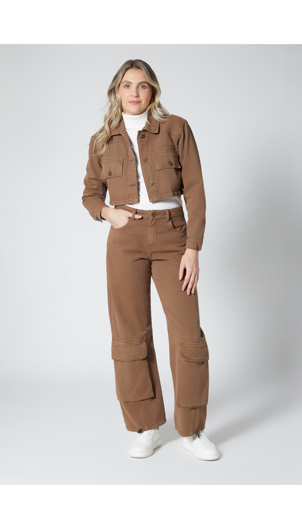 Jean para mujer tiro medio jogger