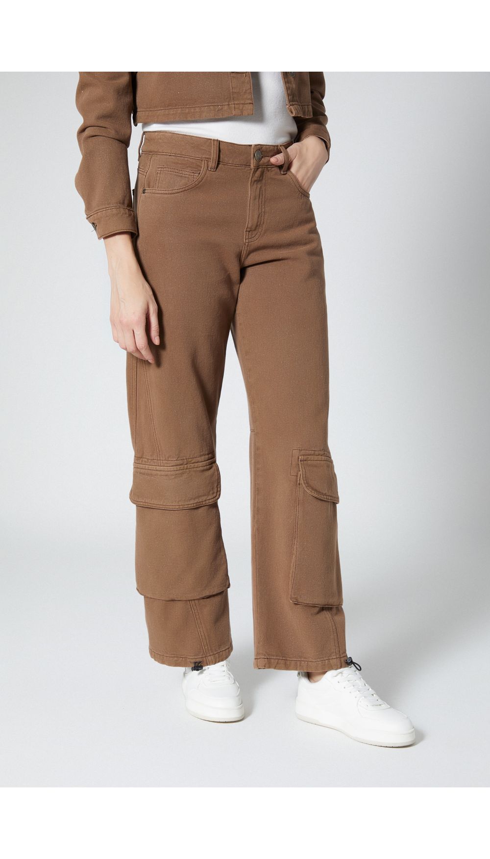 Jean para mujer tiro medio jogger