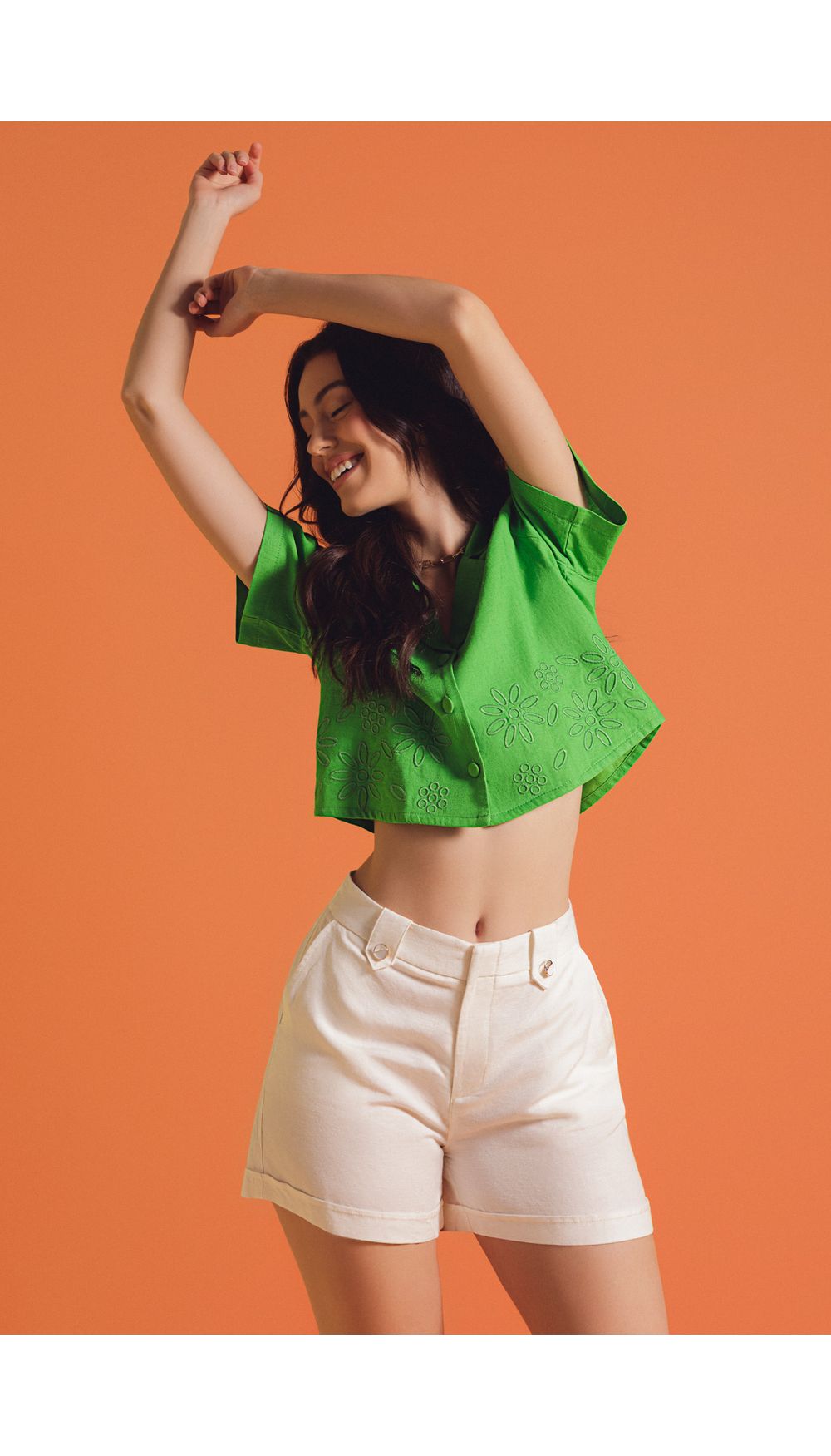 Blusa manga corta para mujer