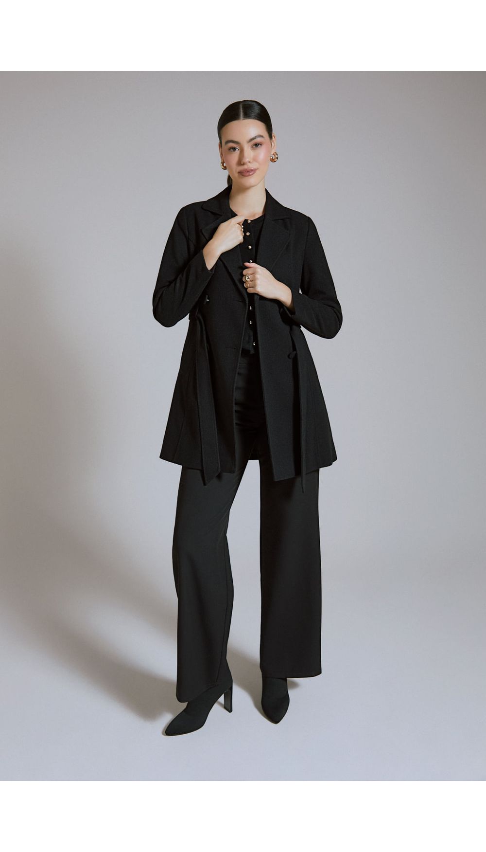 Blazer manga larga para mujer