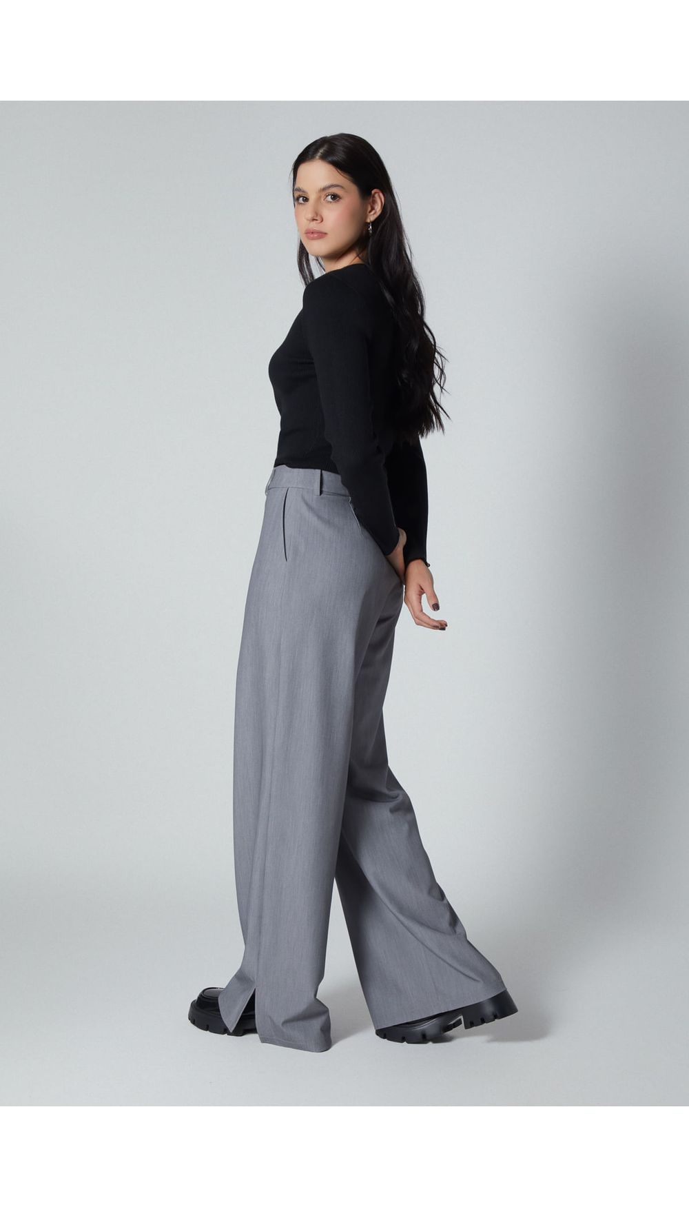 Pantalon tiro alto para mujer