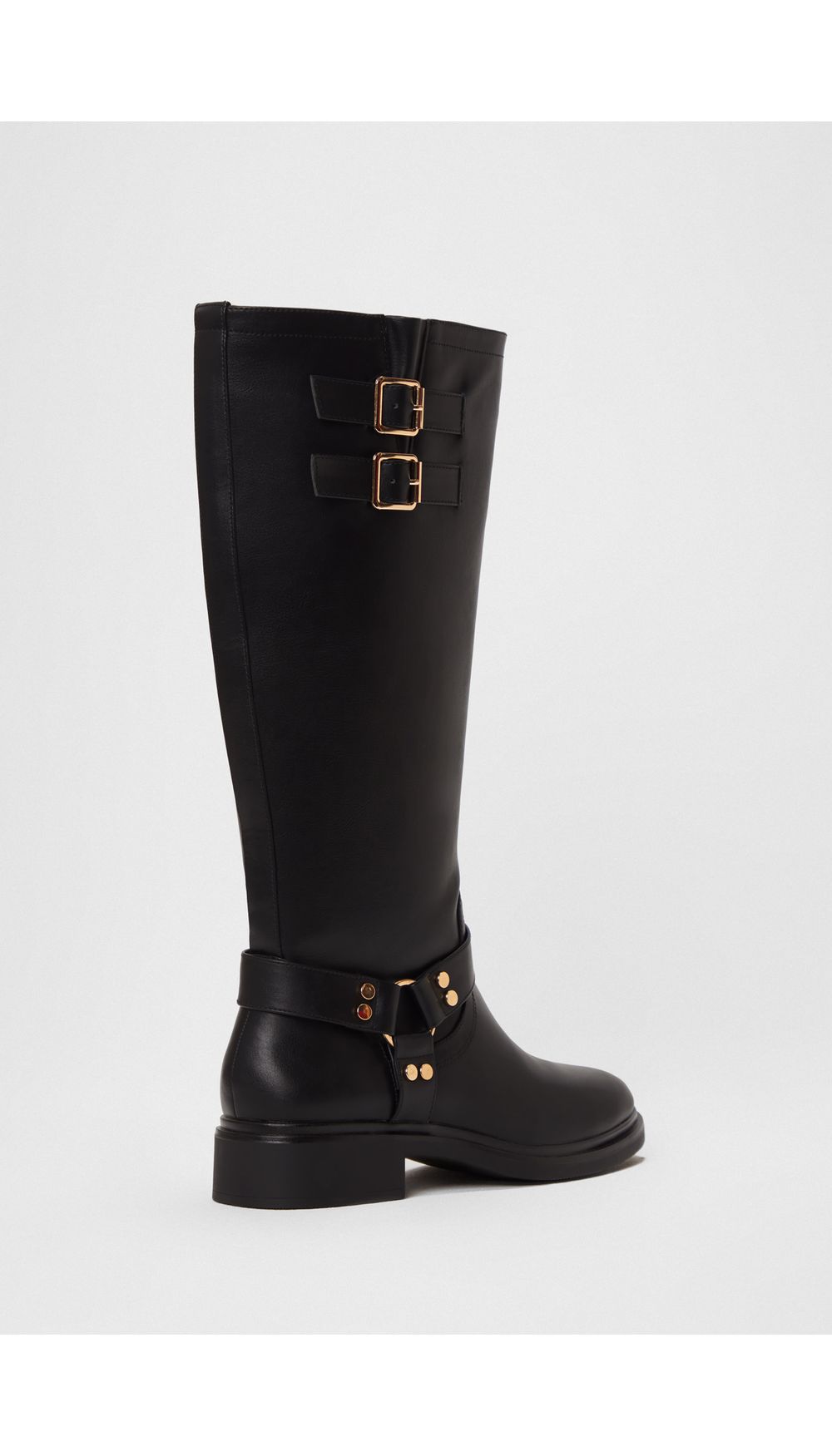 Bota caña alta con hebillas