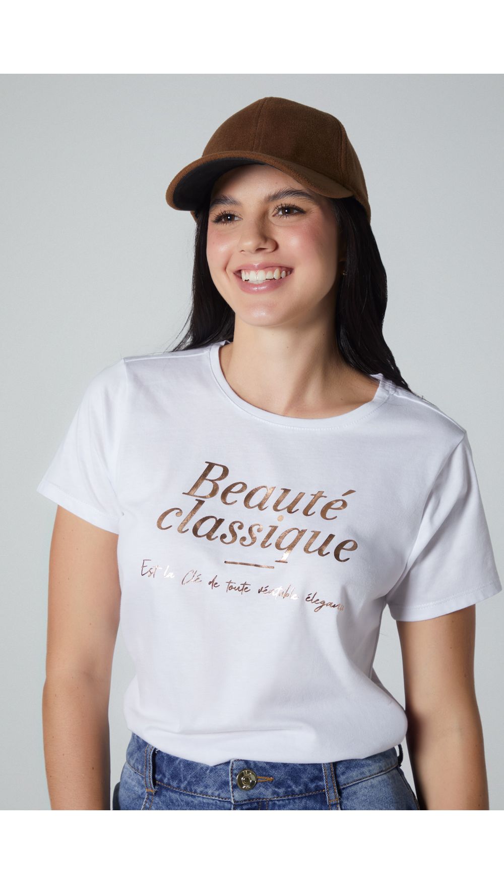 Camiseta estampada para mujer de precio gancho