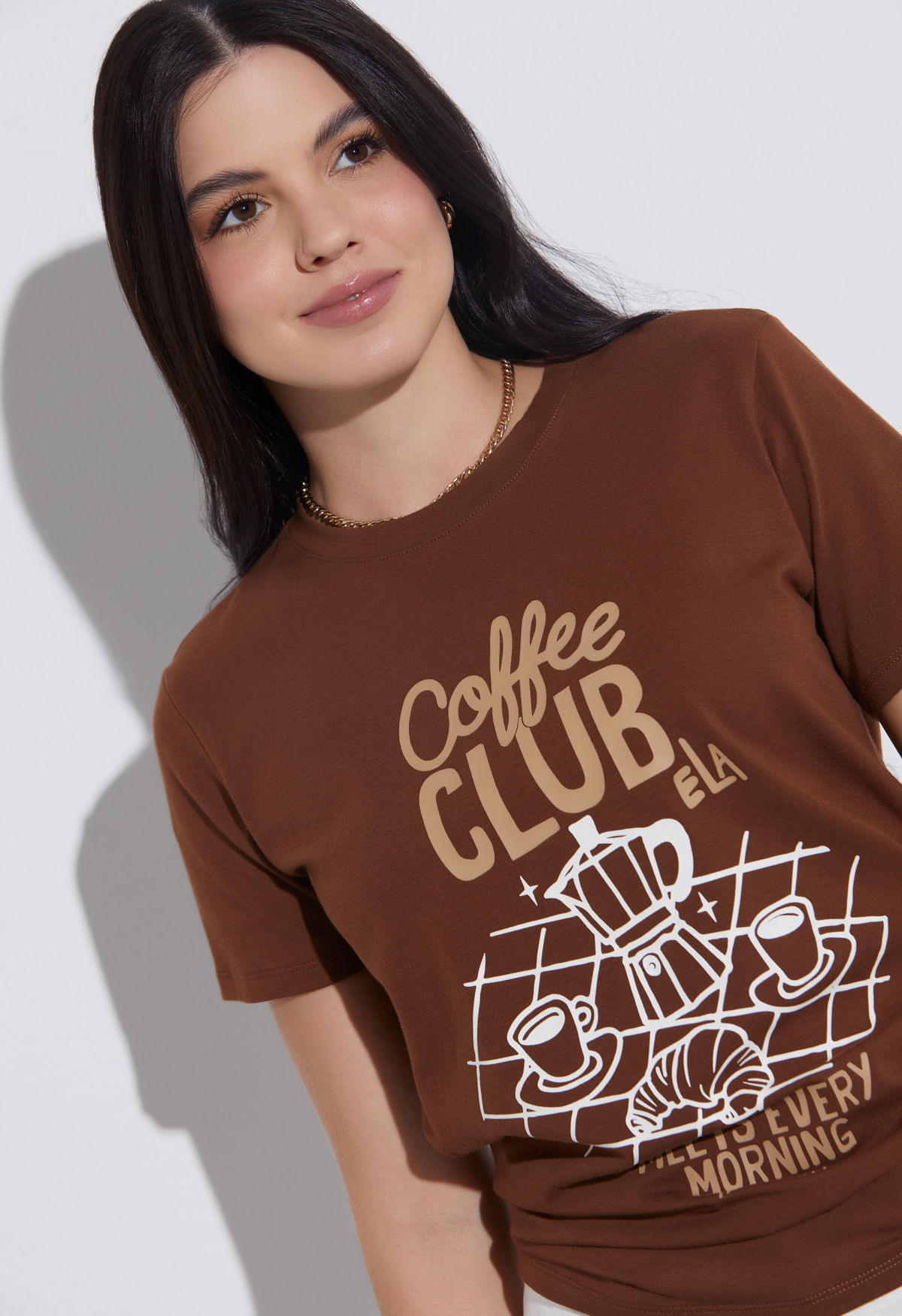 Camiseta estampada para mujer l chocolate - Imagen principal