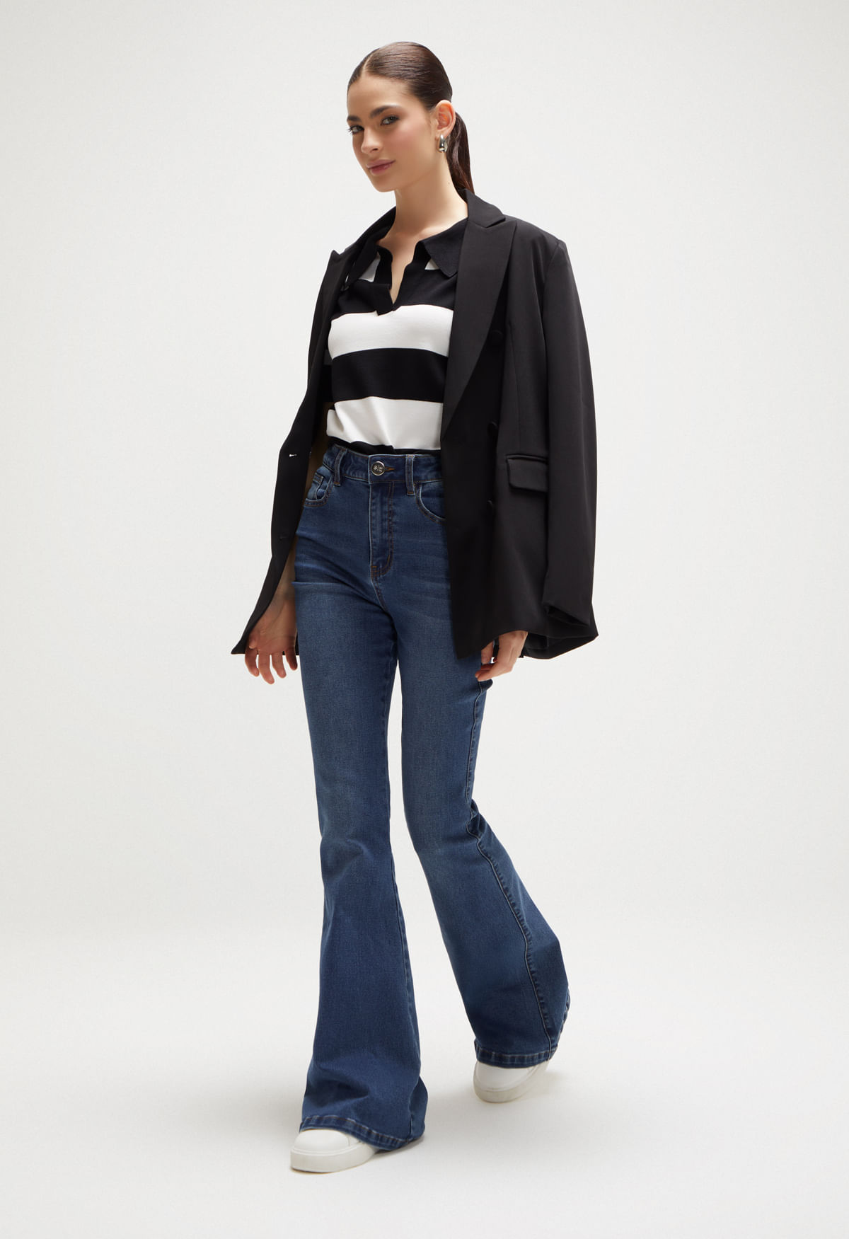 Jean basico para mujer campana 04 azulindigomedio - Imagen principal