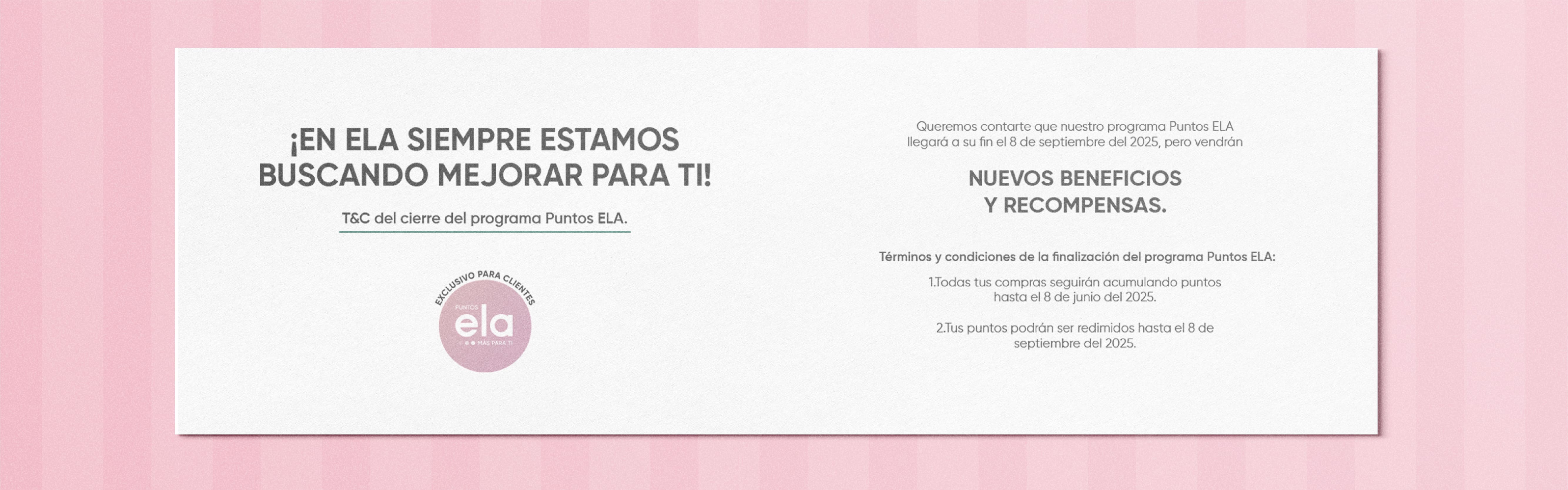 Caducidad Puntos ELA​