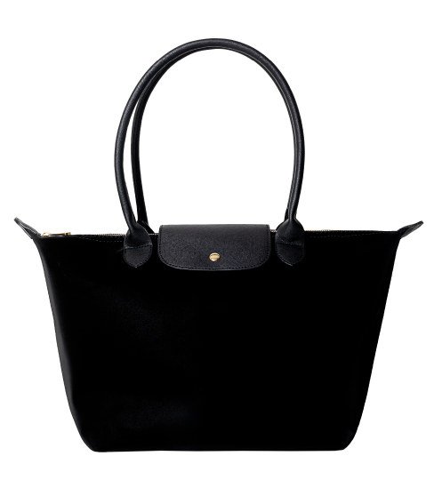 Foto de bolso negro mujer con asas en tela de la última colección de la marca ELA